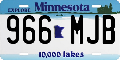 MN license plate 966MJB