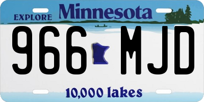 MN license plate 966MJD