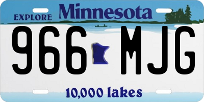 MN license plate 966MJG