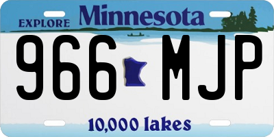 MN license plate 966MJP