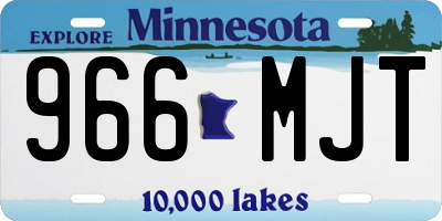 MN license plate 966MJT
