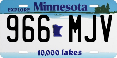 MN license plate 966MJV