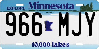 MN license plate 966MJY