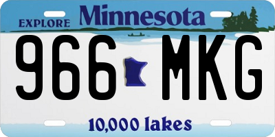 MN license plate 966MKG