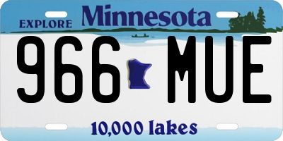 MN license plate 966MUE