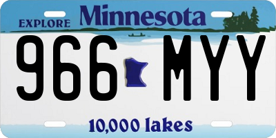 MN license plate 966MYY