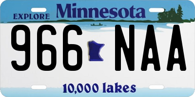 MN license plate 966NAA