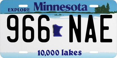 MN license plate 966NAE