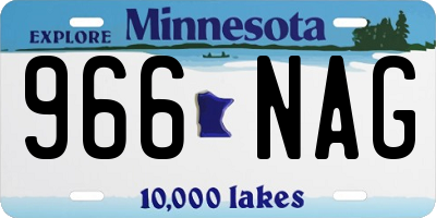 MN license plate 966NAG