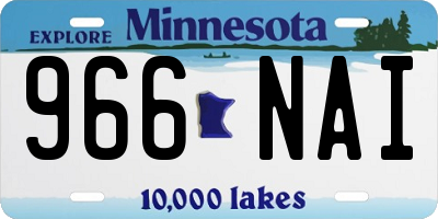 MN license plate 966NAI