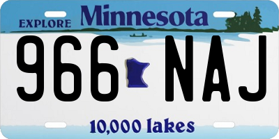 MN license plate 966NAJ