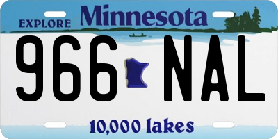 MN license plate 966NAL