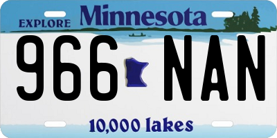 MN license plate 966NAN