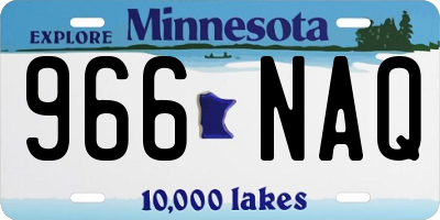 MN license plate 966NAQ