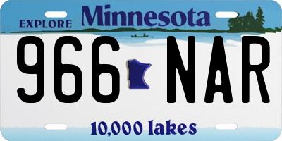 MN license plate 966NAR