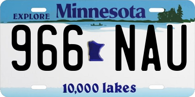 MN license plate 966NAU