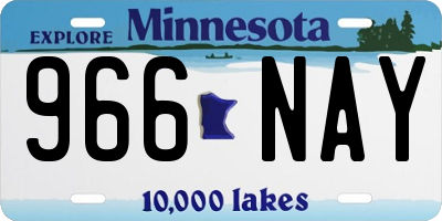 MN license plate 966NAY