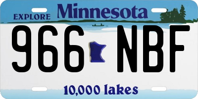 MN license plate 966NBF