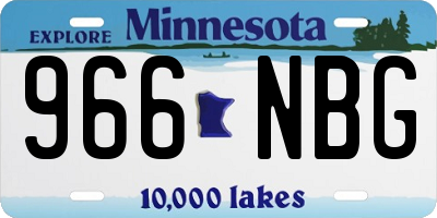 MN license plate 966NBG