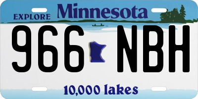 MN license plate 966NBH
