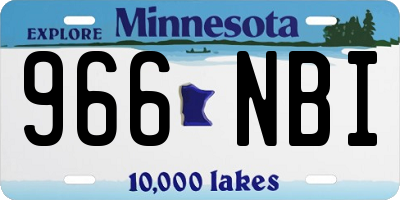MN license plate 966NBI