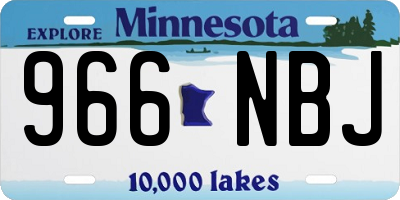 MN license plate 966NBJ