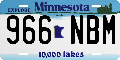 MN license plate 966NBM