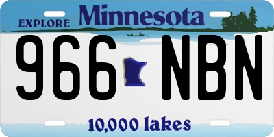 MN license plate 966NBN