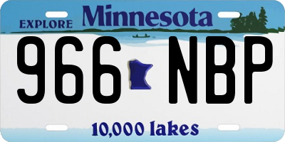 MN license plate 966NBP