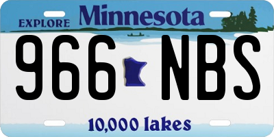 MN license plate 966NBS