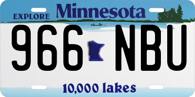 MN license plate 966NBU