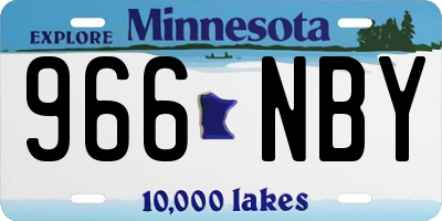 MN license plate 966NBY