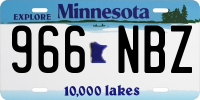 MN license plate 966NBZ