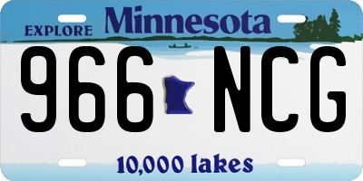 MN license plate 966NCG