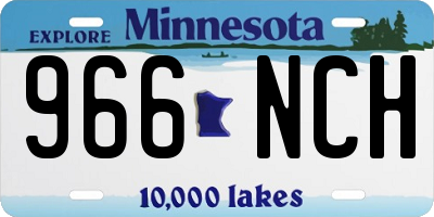 MN license plate 966NCH