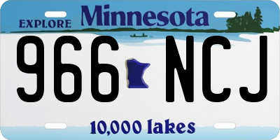 MN license plate 966NCJ