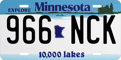 MN license plate 966NCK