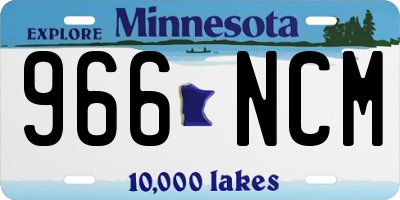 MN license plate 966NCM
