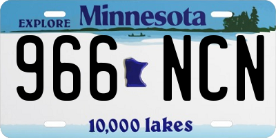 MN license plate 966NCN