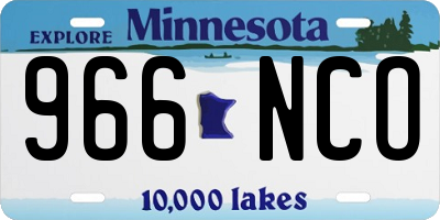 MN license plate 966NCO