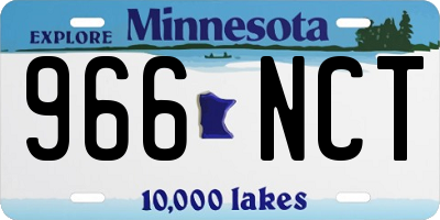 MN license plate 966NCT