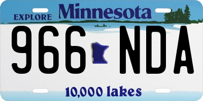 MN license plate 966NDA