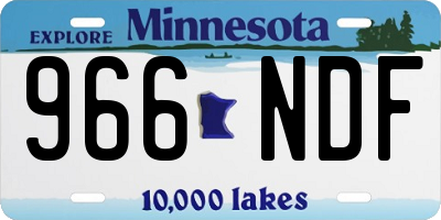 MN license plate 966NDF