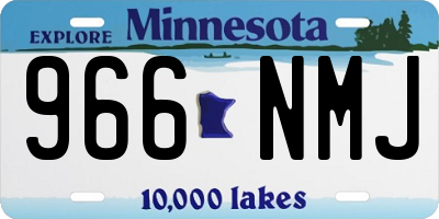 MN license plate 966NMJ