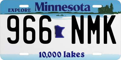 MN license plate 966NMK