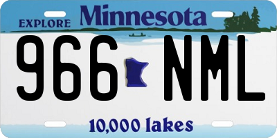 MN license plate 966NML