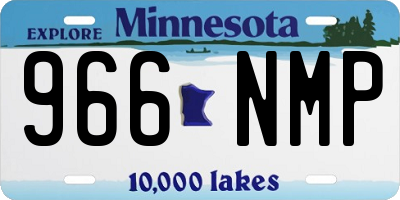 MN license plate 966NMP
