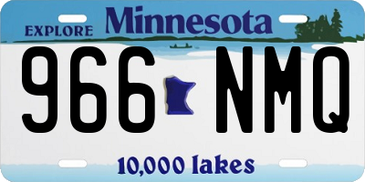 MN license plate 966NMQ