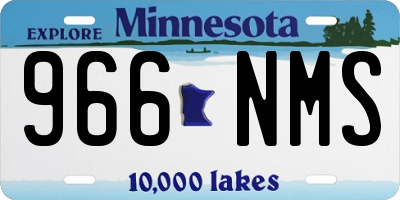 MN license plate 966NMS