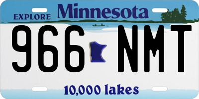 MN license plate 966NMT